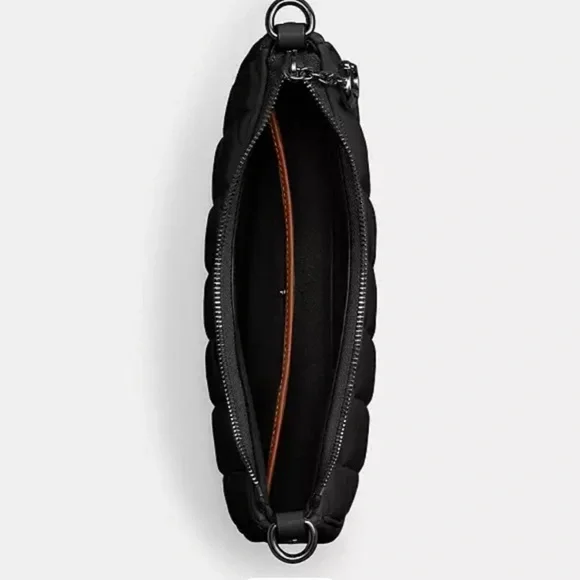 Coach Mira Quilted Leather Shoulder Crossbody Bag In Black - Picture 4 of 11